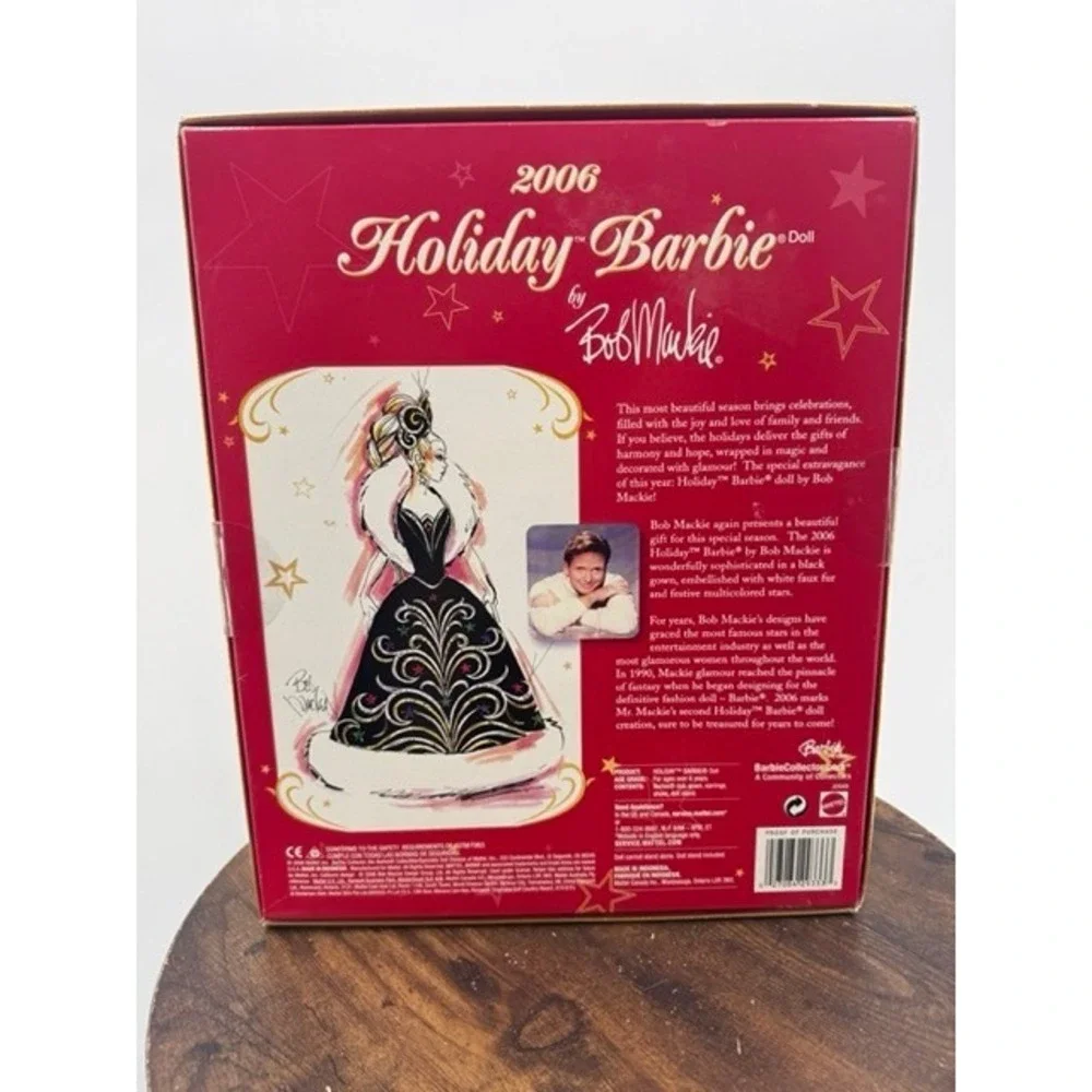 Vintage NEW Mattel 2006 Holiday Barbie Bob Mackie Black Gown Special Edition